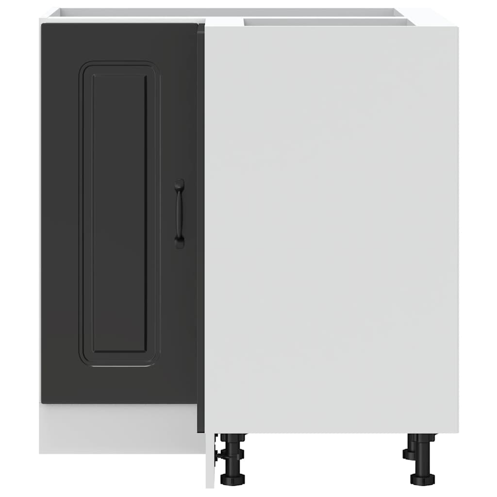 Küchen-Eckunterschrank Kalmar Schwarz Holzwerkstoff - Premium Küchenschränke - Just €127.46! Shop now at homesales4u