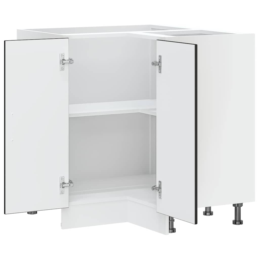 Küchen-Eckunterschrank Kalmar Schwarz Holzwerkstoff - Premium Küchenschränke - Just €127.46! Shop now at homesales4u