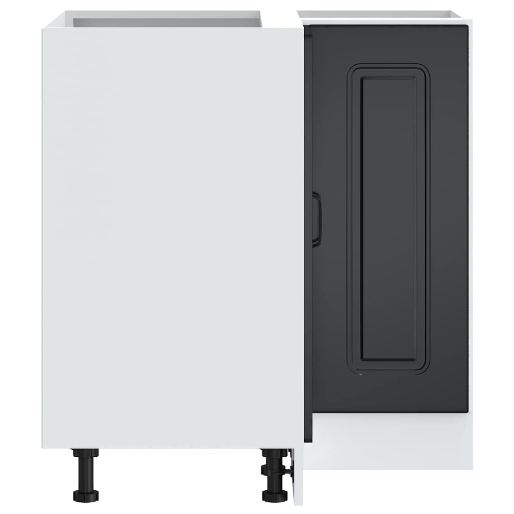 Küchen-Eckunterschrank Kalmar Schwarz Holzwerkstoff - Premium Küchenschränke - Just €127.46! Shop now at homesales4u