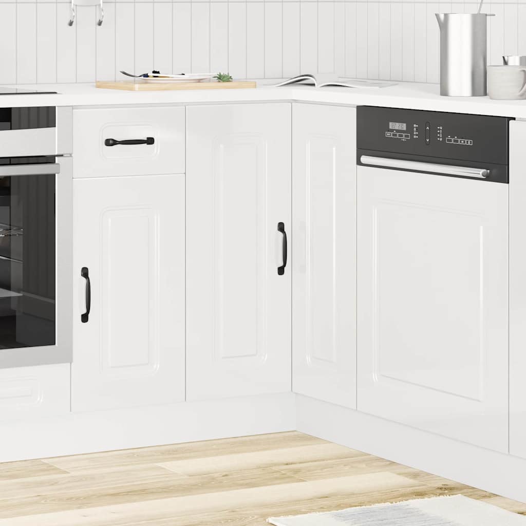 Küchen-Eckunterschrank Kalmar Hochglanz-Weiß Holzwerkstoff - Premium Küchenschränke - Just €140.75! Shop now at homesales4u
