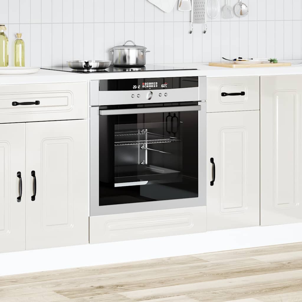 Herdumbauschrank Kalmar Hochglanz-Weiß Holzwerkstoff - Premium Küchenschränke - Just €91! Shop now at homesales4u