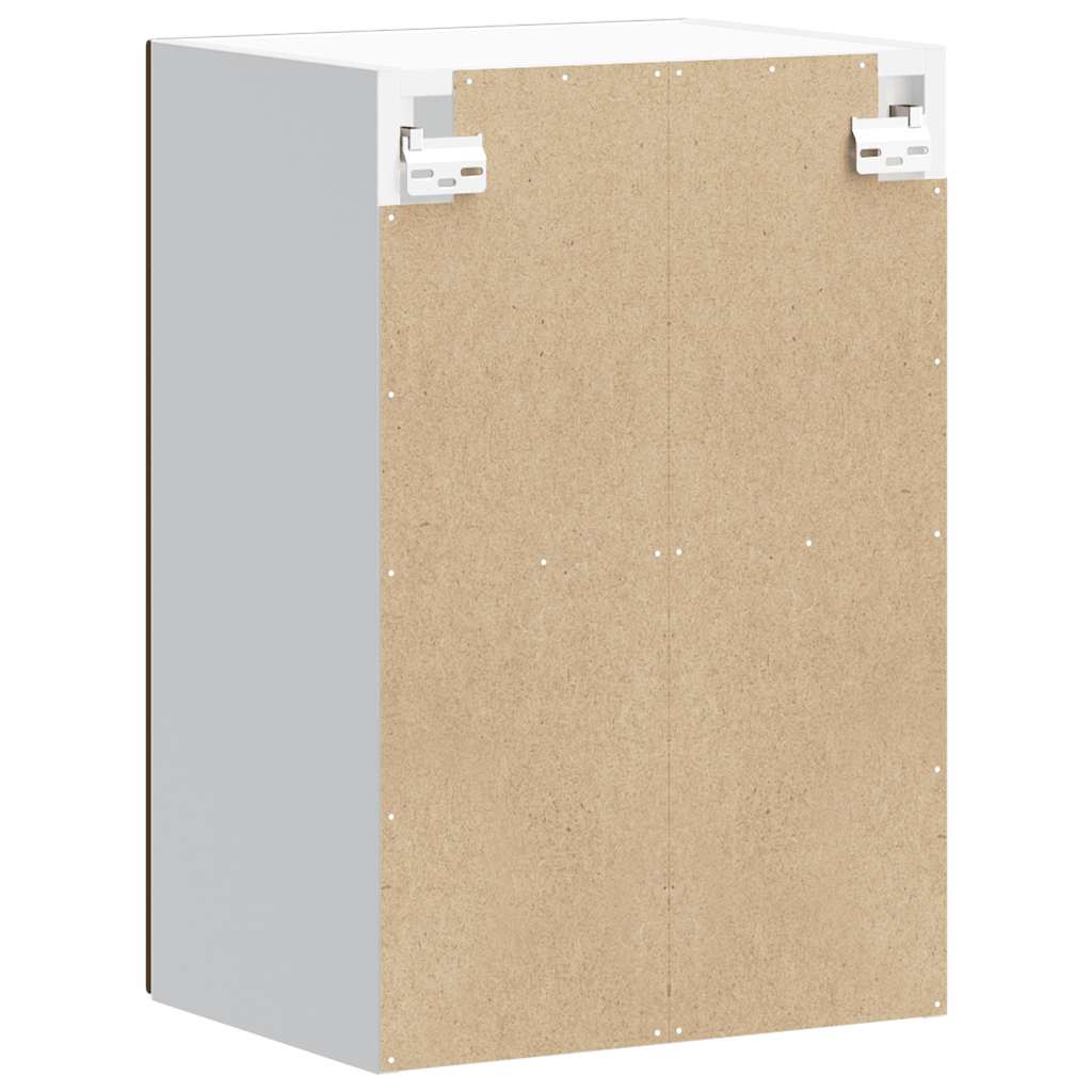 Küchen-Hängeschrank mit Glastür Kalmar Braun Eichen-Optik - Premium Küchenschränke - Just €75.73! Shop now at homesales4u
