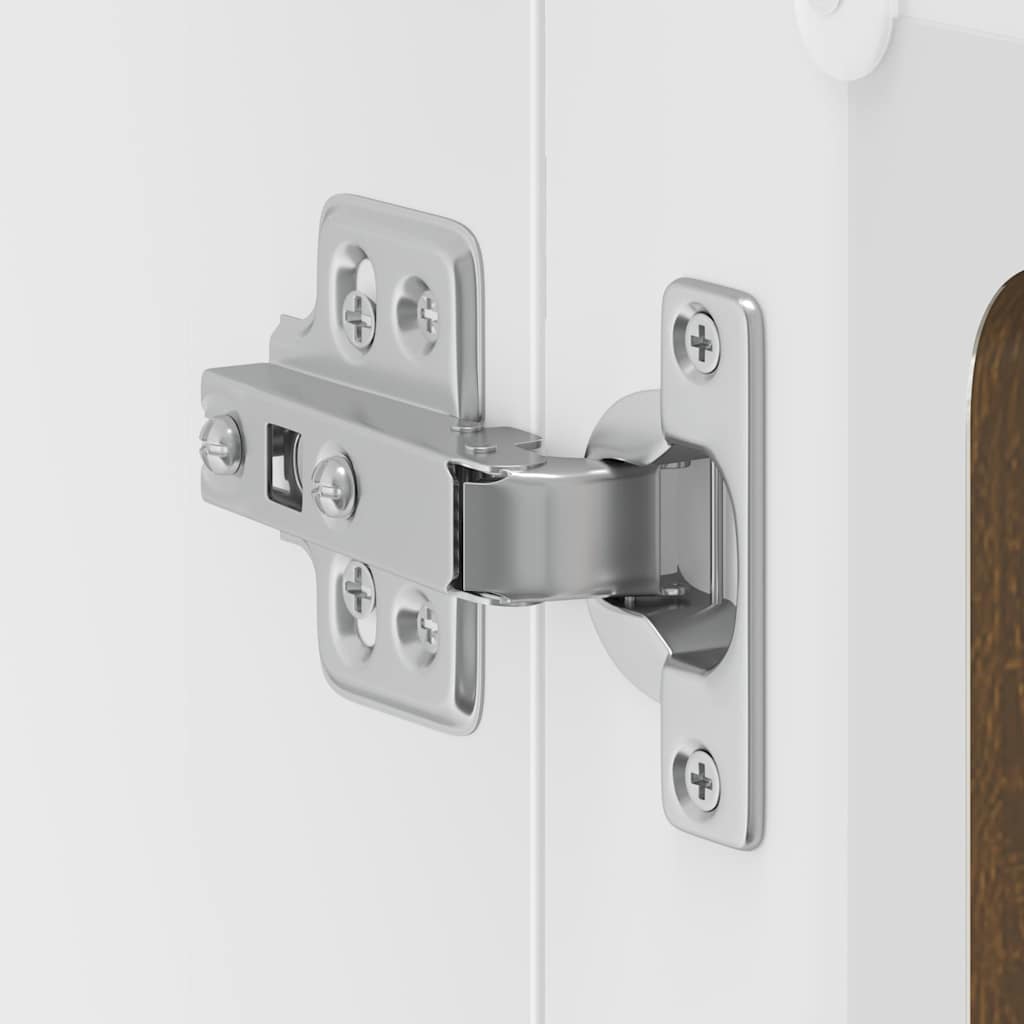 Küchen-Hängeschrank mit Glastür Kalmar Braun Eichen-Optik - Premium Küchenschränke - Just €75.73! Shop now at homesales4u