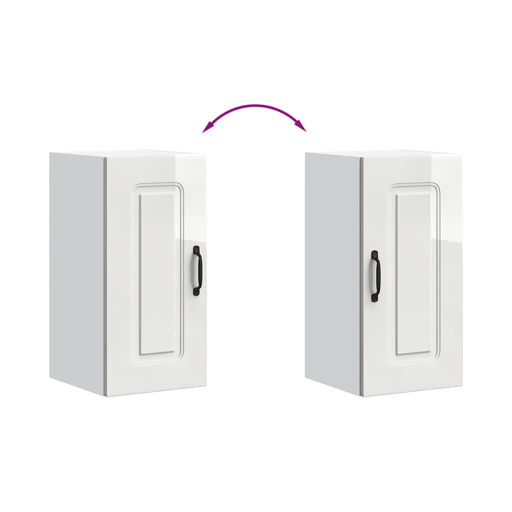 Küchen-Hängeschrank Kalmar Hochglanz-Weiß Holzwerkstoff - Premium Küchenschränke - Just €75.59! Shop now at homesales4u