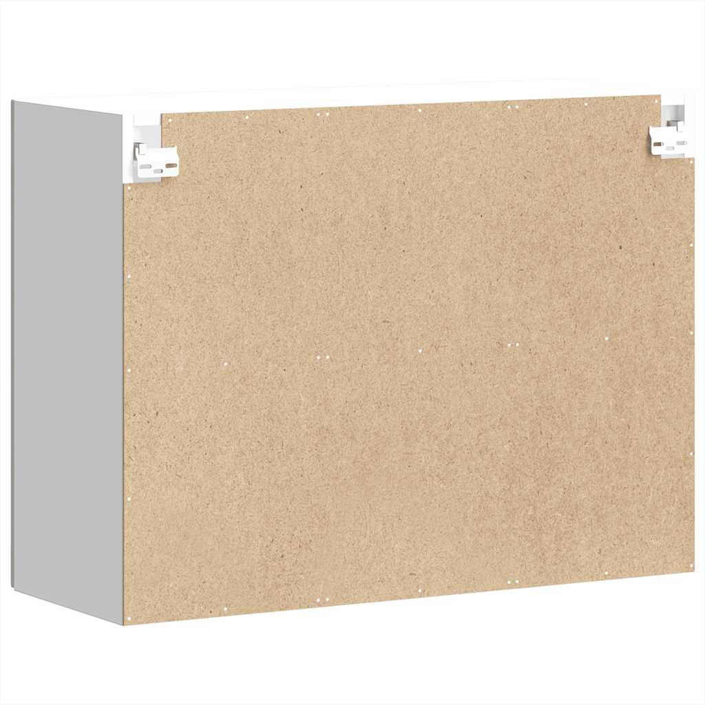 Küchen-Hängeschrank mit Glastür Kalmar Betongrau Holzwerkstoff - Premium Küchenschränke - Just €107.12! Shop now at homesales4u