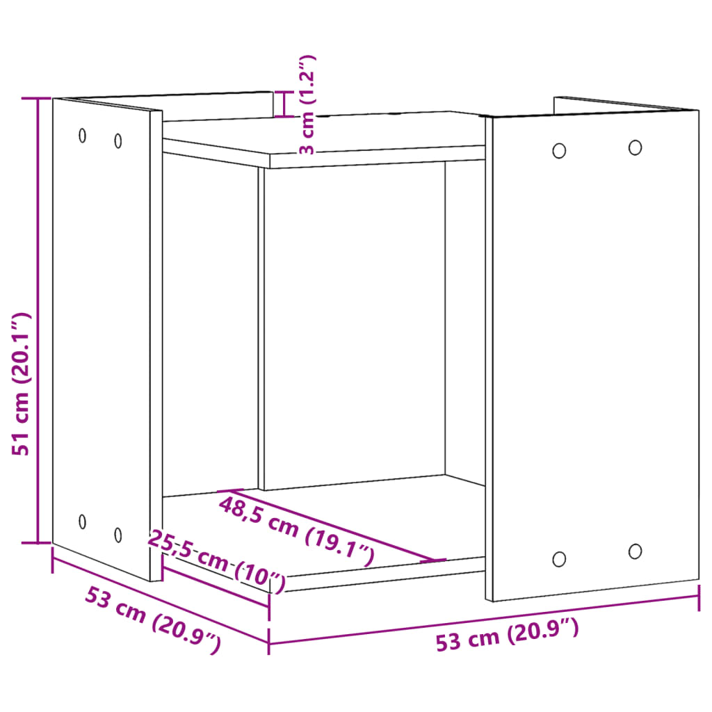 Katzenklo Weiß 53x53x51 cm Holzwerkstoff - Premium Kratzbäume - Just €65.23! Shop now at homesales4u
