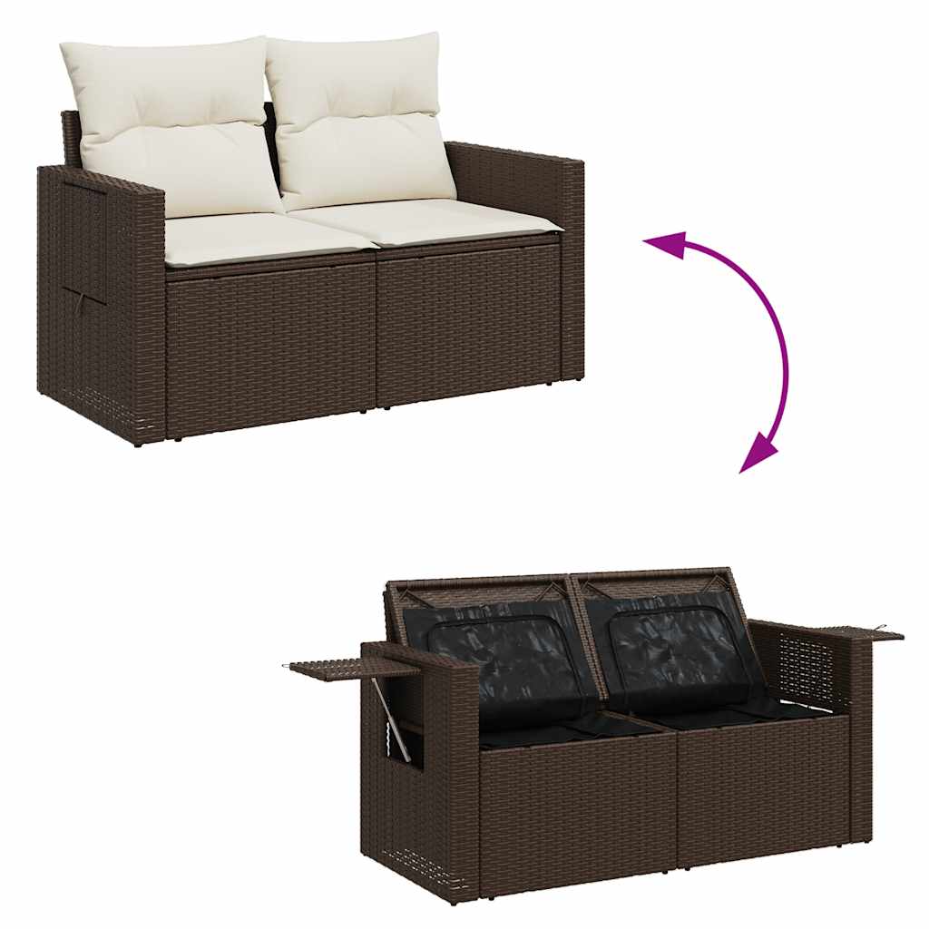 6-tlg. Garten-Sofagarnitur mit Kissen Braun Poly Rattan - Premium Gartenmöbel-Sets - Just €519.85! Shop now at homesales4u