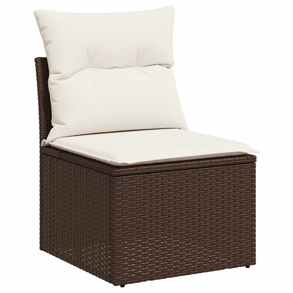 5-tlg. Garten-Sofagarnitur mit Kissen Braun Poly Rattan - Premium Gartenmöbel-Sets - Just €455.21! Shop now at homesales4u