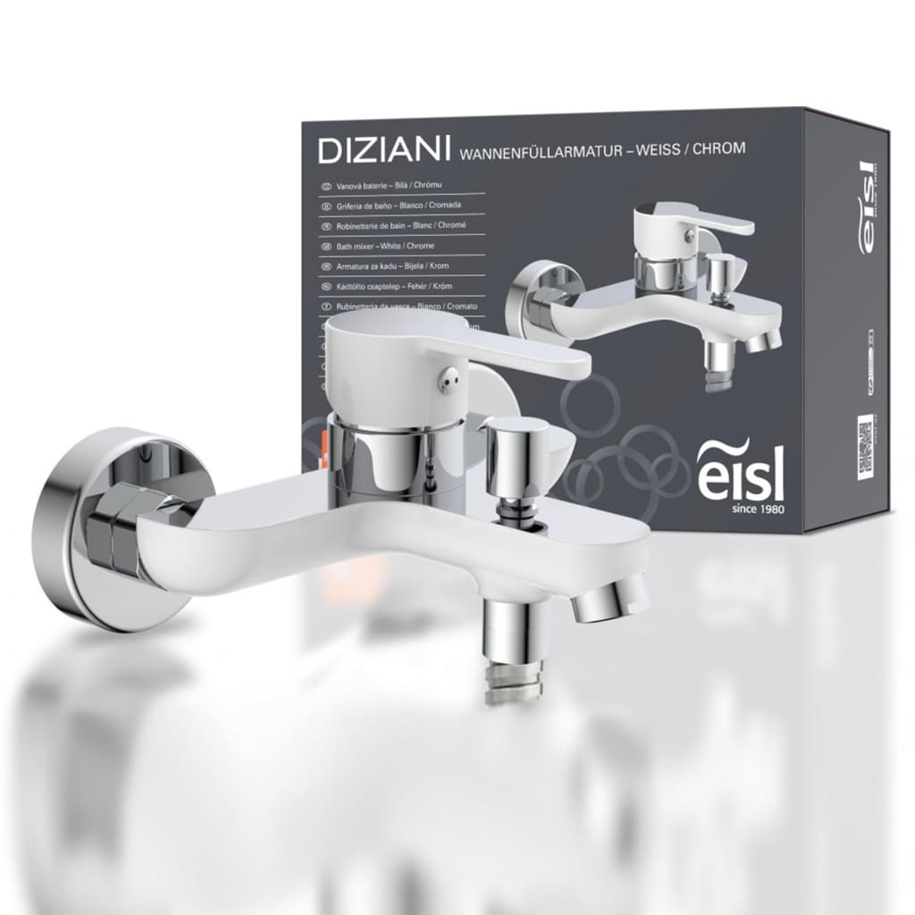 Badewannenarmatur DIZIANI Weiß-Chrom - Premium Armaturen - Just €107.04! Shop now at homesales4u