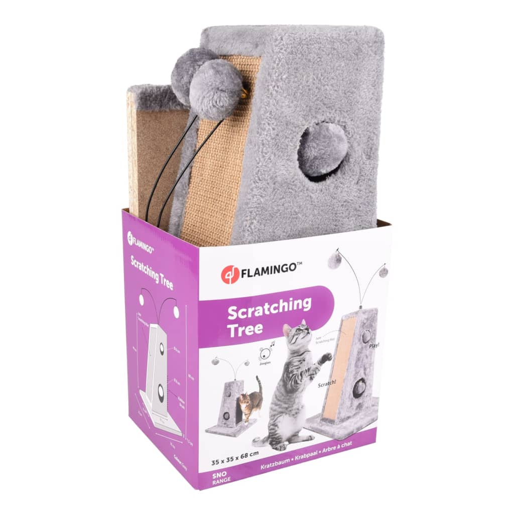 Kratzbaum Lara 35x35x68 cm Grau - Premium Kratzbäume - Just €44.76! Shop now at homesales4u