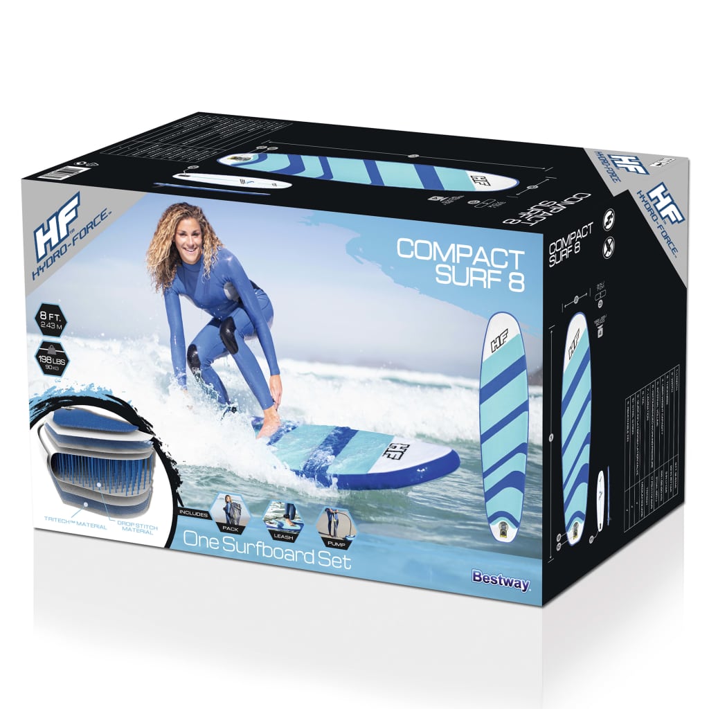Hydro-Force Aufblasbares Surfbrett 243×57×7 cm - Premium Paddelboards - Just €363.48! Shop now at homesales4u