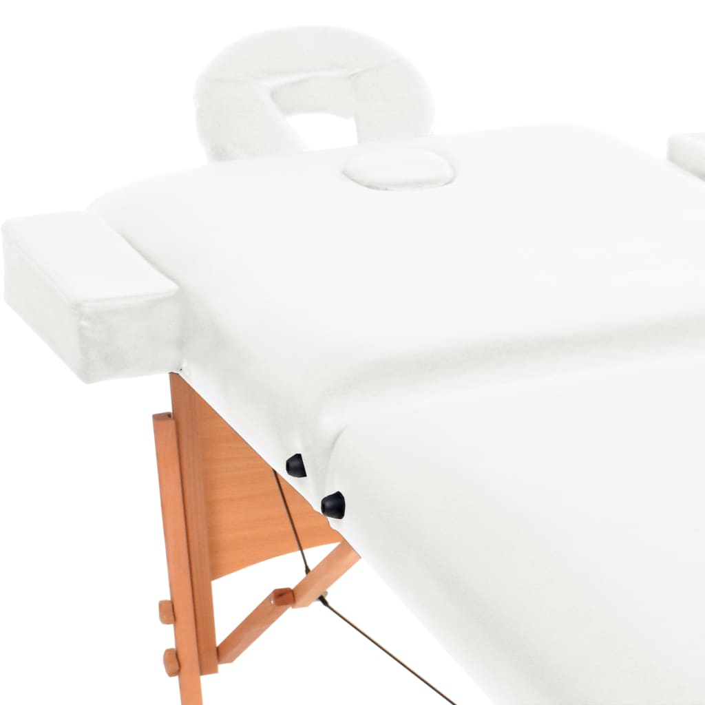 Massageliege 2-Zonen Klappbar 10 cm Sitz Weiß - Premium Massagetische - Just €234.85! Shop now at homesales4u