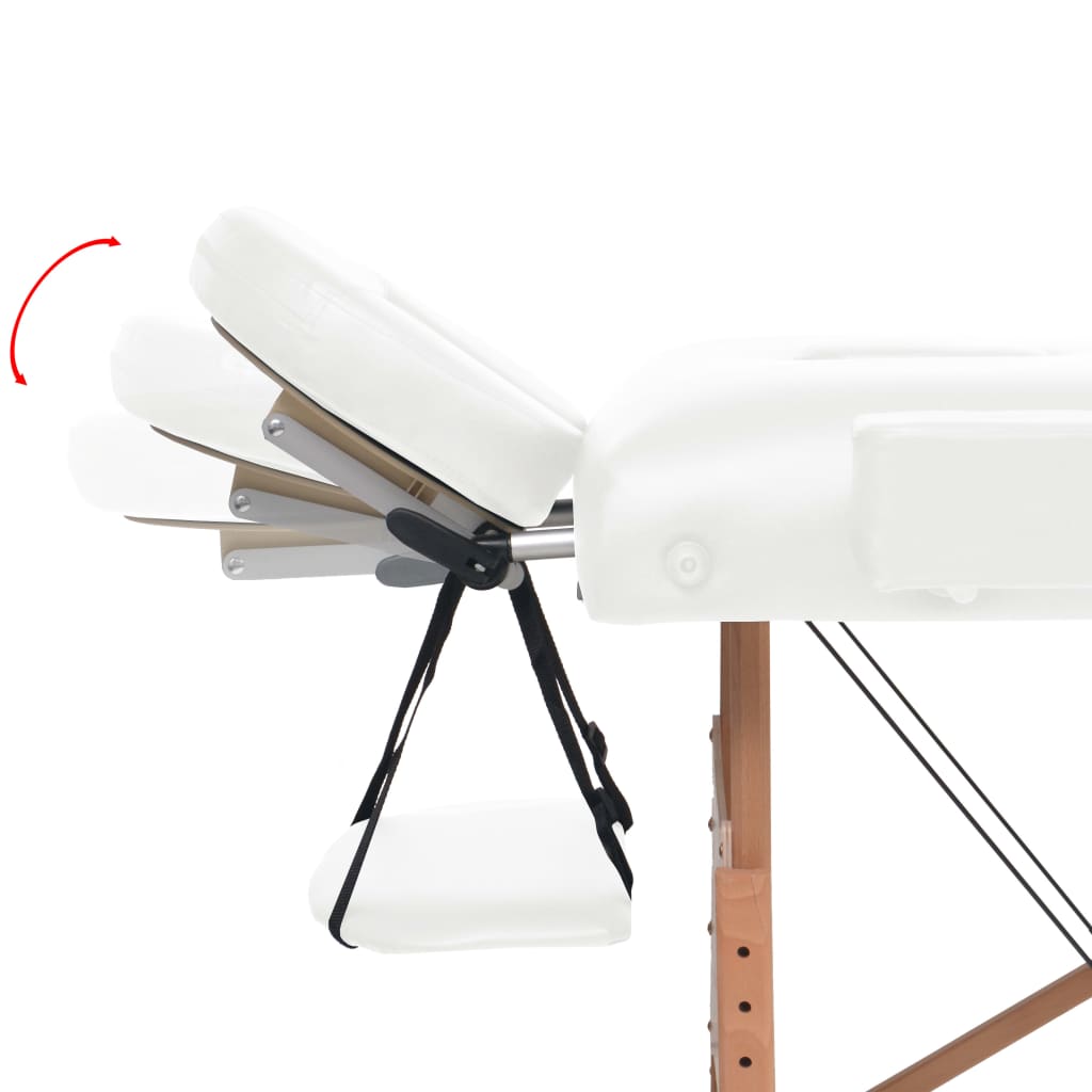 Massageliege 2-Zonen Klappbar 10 cm Sitz Weiß - Premium Massagetische - Just €234.85! Shop now at homesales4u