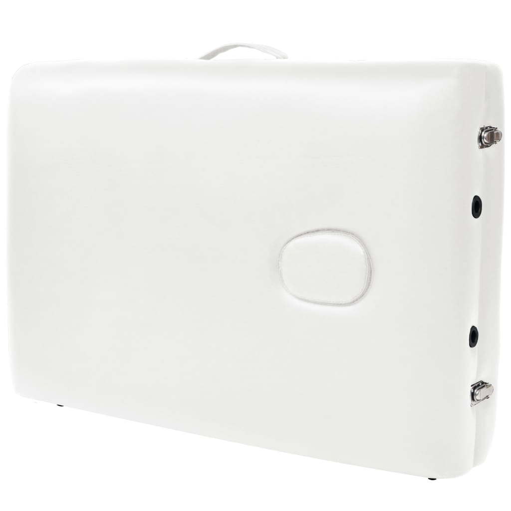 Massageliege 2-Zonen Klappbar 10 cm Sitz Weiß - Premium Massagetische - Just €234.85! Shop now at homesales4u
