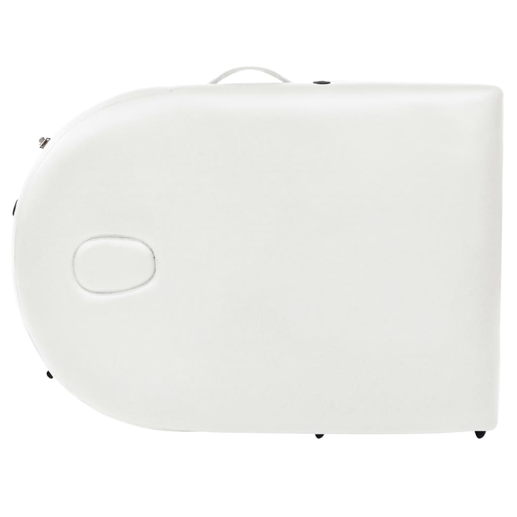 Massageliege Klappbar 4 cm Polsterung 2 Nackenrollen Weiß - Premium Massagetische - Just €286.80! Shop now at homesales4u