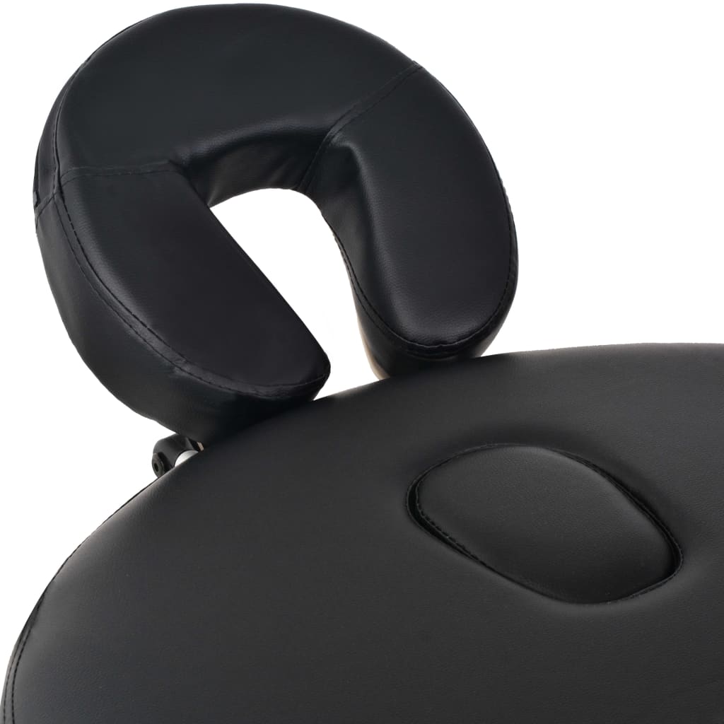 Massageliege Klappbar 4 cm Polsterung 2 Nackenrollen Schwarz - Premium Massagetische - Just €269.59! Shop now at homesales4u