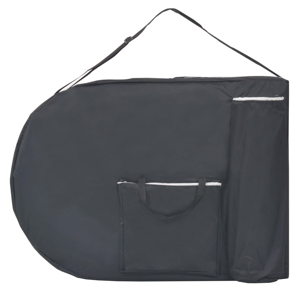 Massageliege Klappbar 4 cm Polsterung 2 Nackenrollen Schwarz - Premium Massagetische - Just €269.59! Shop now at homesales4u