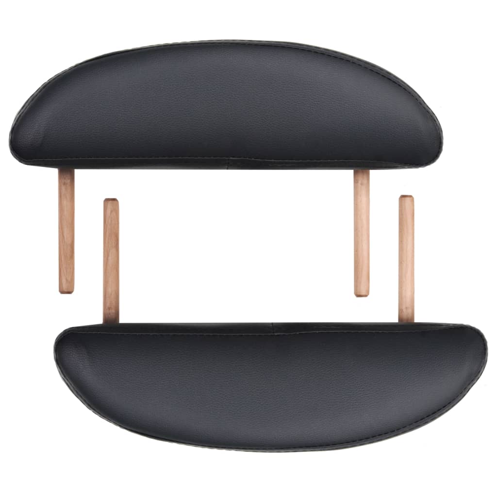 Massageliege Klappbar 4 cm Polsterung 2 Nackenrollen Schwarz - Premium Massagetische - Just €269.59! Shop now at homesales4u