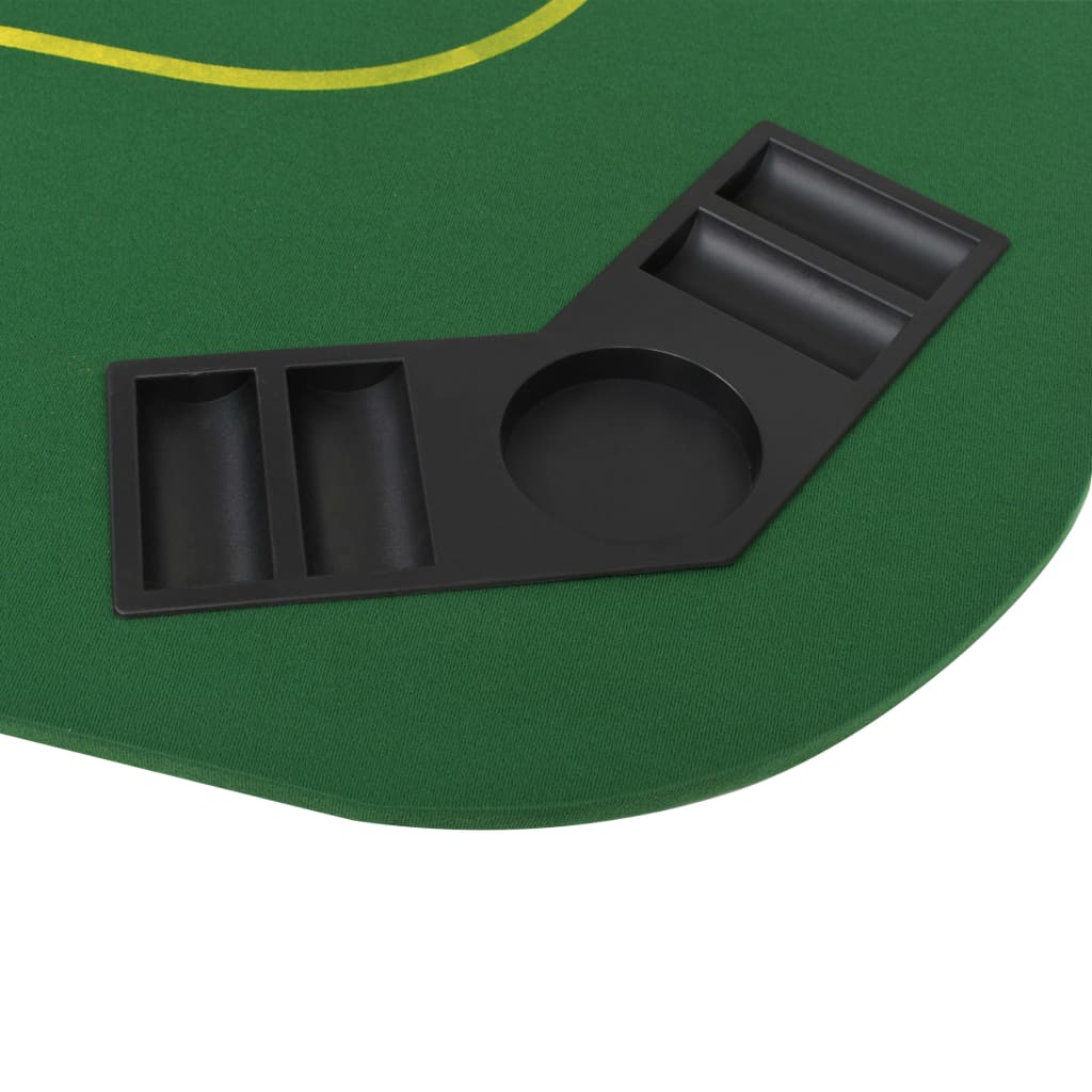 8-Spieler Poker Tischauflage Faltbar 4-fach Rechteckig Grün - Premium Poker- & Spieltische - Just €111! Shop now at homesales4u