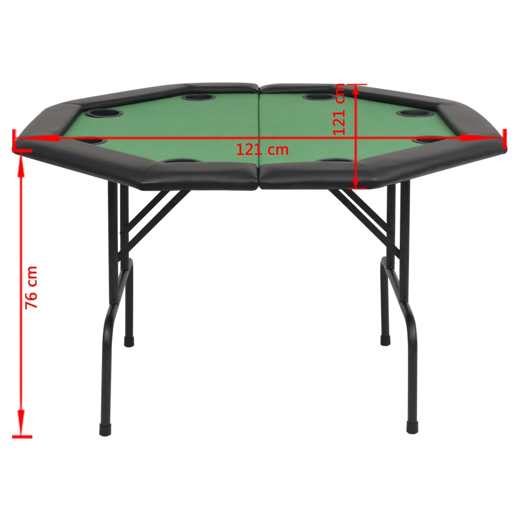 8-Spieler Poker Klapptisch 2-fach Zuklappbar Achteckig Grün - Premium Poker- & Spieltische - Just €159.05! Shop now at homesales4u