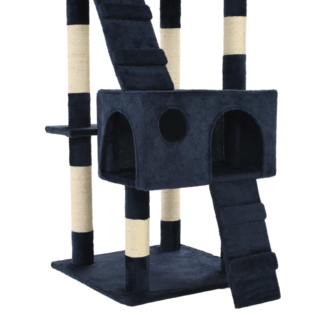 Katzen-Kratzbaum mit Sisal-Säulen 170 cm Blau - Premium Kratzbäume - Just €129.46! Shop now at homesales4u