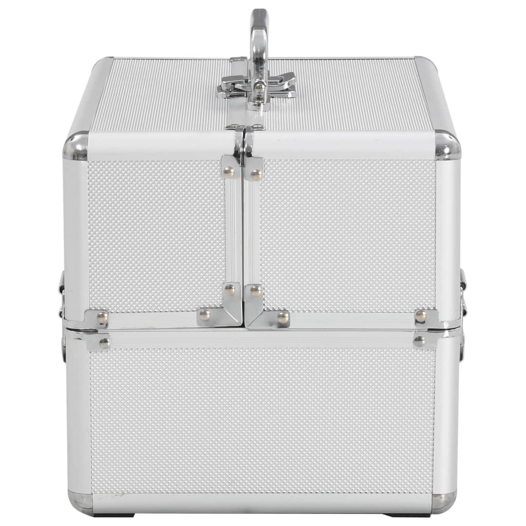 Kosmetikkoffer 22x30x21 cm Silbern Aluminium - Premium Kulturtaschen - Just €53.07! Shop now at homesales4u