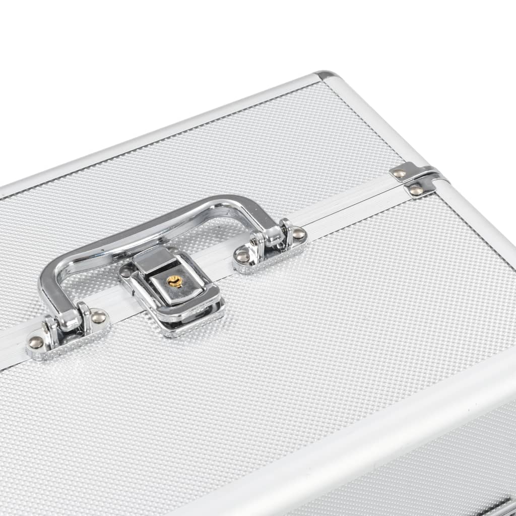 Kosmetikkoffer 22x30x21 cm Silbern Aluminium - Premium Kulturtaschen - Just €53.07! Shop now at homesales4u