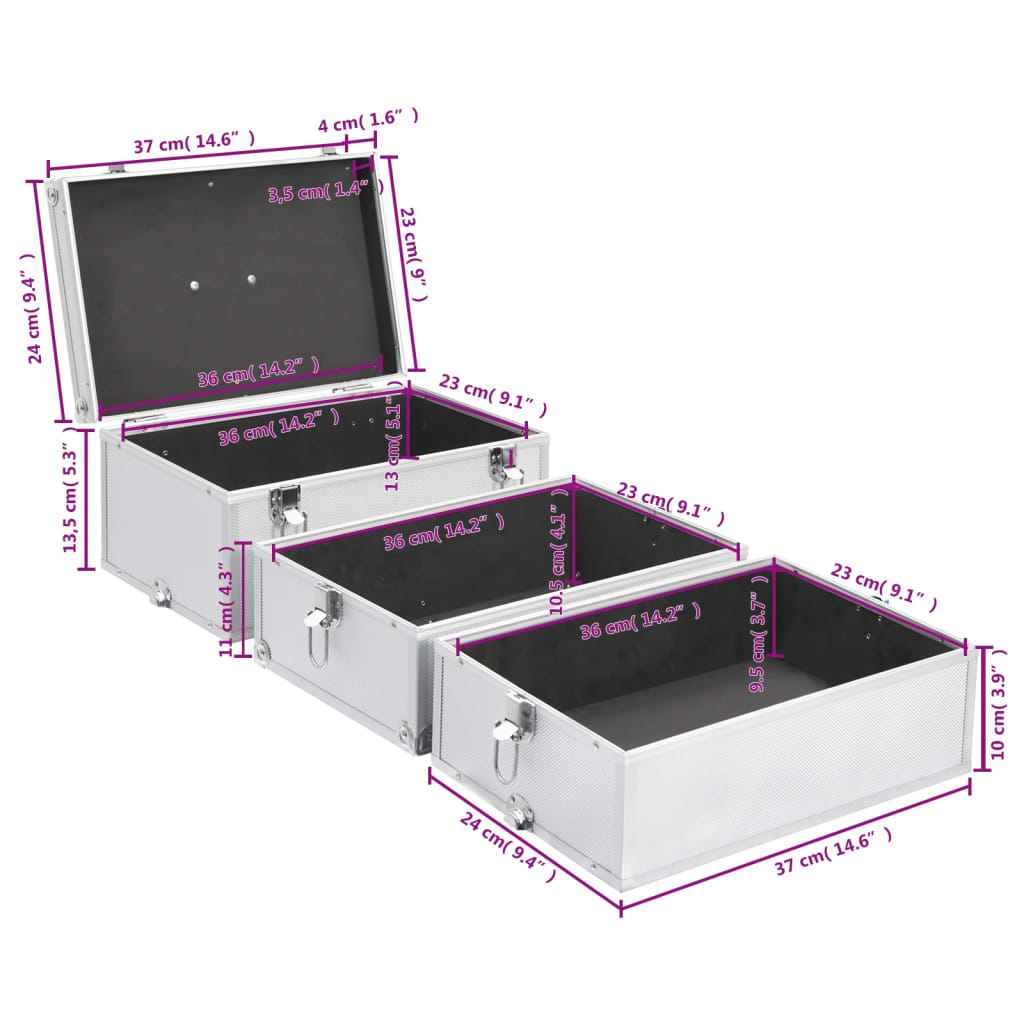 Kosmetikkoffer 37x24x40 cm Silbern Aluminium - Premium Kulturtaschen - Just €73.79! Shop now at homesales4u