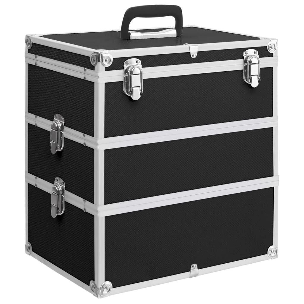Kosmetikkoffer 37x24x40 cm Schwarz Aluminium - Premium Kulturtaschen - Just €76.82! Shop now at homesales4u