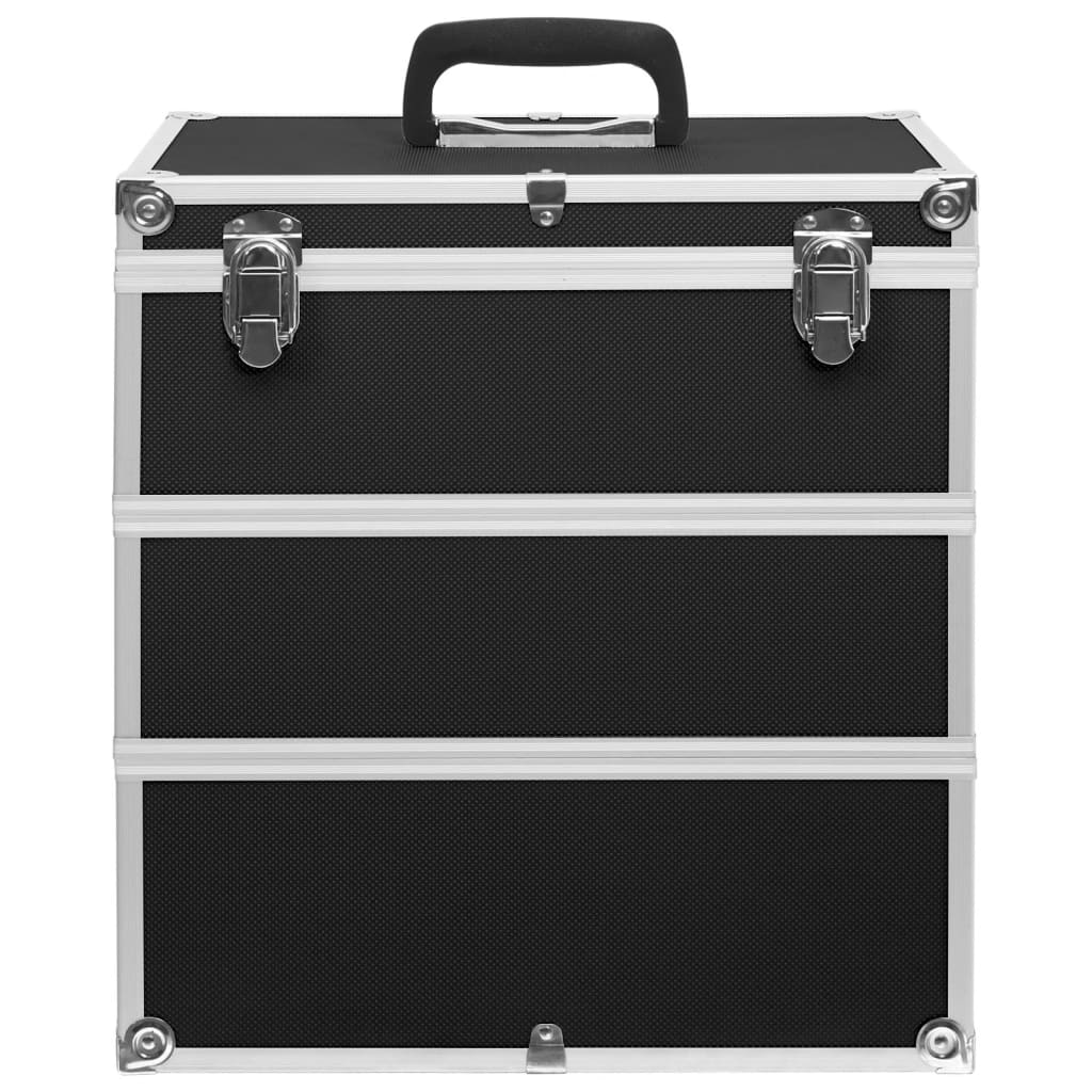 Kosmetikkoffer 37x24x40 cm Schwarz Aluminium - Premium Kulturtaschen - Just €76.82! Shop now at homesales4u