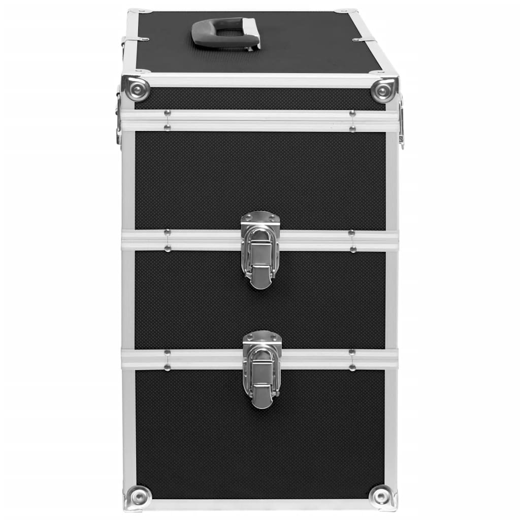 Kosmetikkoffer 37x24x40 cm Schwarz Aluminium - Premium Kulturtaschen - Just €76.82! Shop now at homesales4u