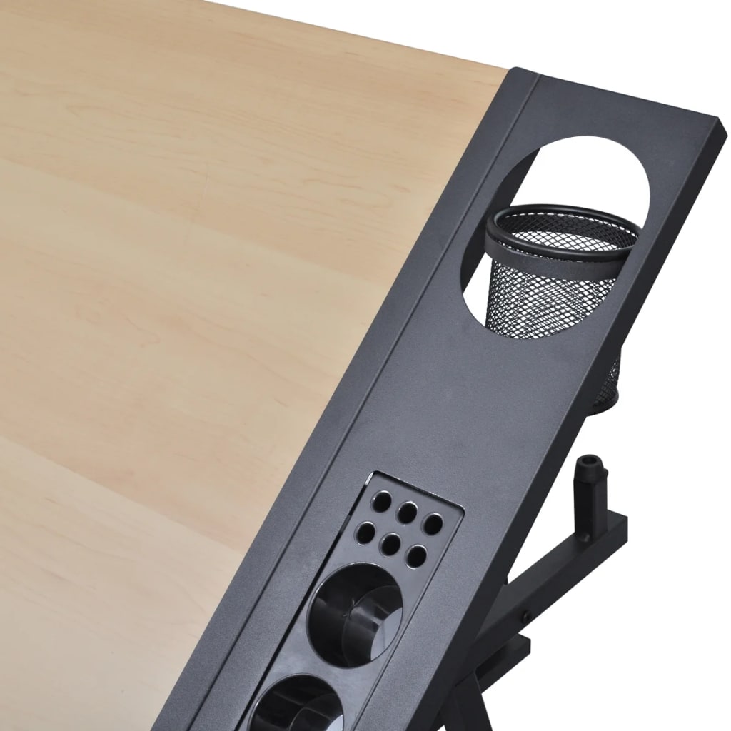 Zeichentisch mit neigbarer Tischplatte 2 Schubladen und Hocker - Premium Architekten- & Zeichentische - Just €242! Shop now at homesales4u