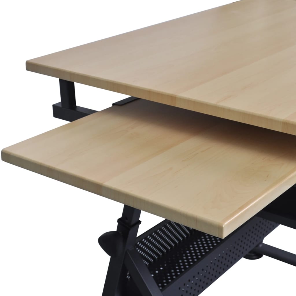 Zeichentisch mit neigbarer Tischplatte 2 Schubladen und Hocker - Premium Architekten- & Zeichentische - Just €242! Shop now at homesales4u
