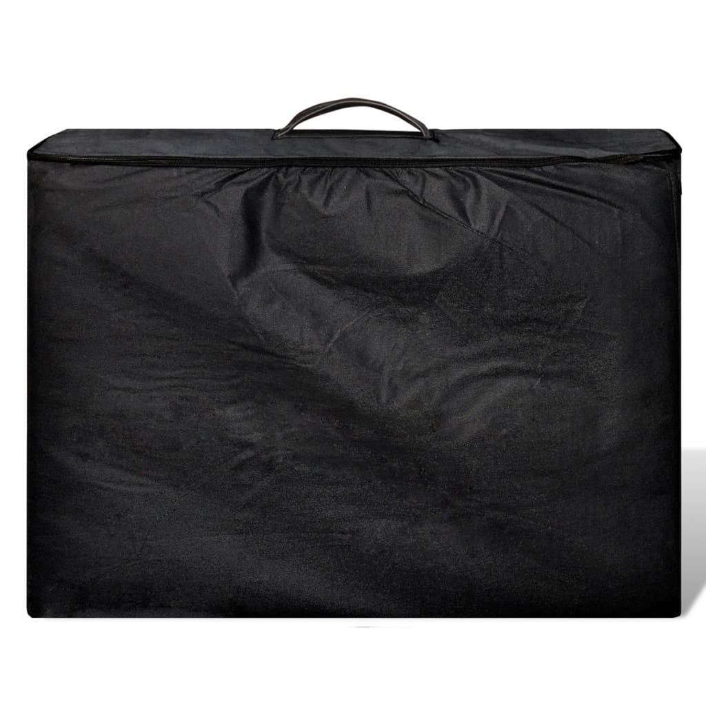 Massageliege Klappbar 2-Zonen mit Aluminiumgestell Schwarz - Premium Massagetische - Just €214.75! Shop now at homesales4u