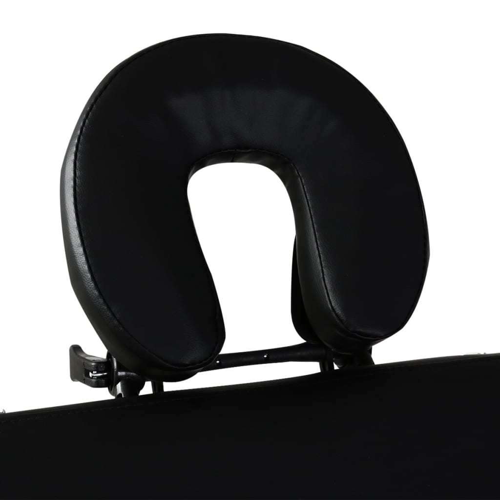 Massageliege Klappbar 2-Zonen mit Aluminiumgestell Schwarz - Premium Massagetische - Just €214.75! Shop now at homesales4u