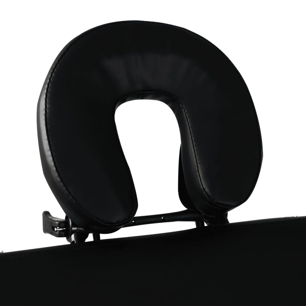 Massagetisch mit Aluminiumrahmen, faltbar 3 Zonen Schwarz - Premium Massagetische - Just €221.51! Shop now at homesales4u