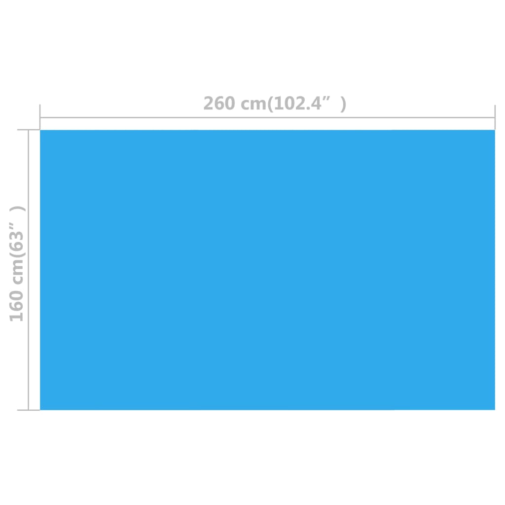 Rechteckige Pool-Abdeckung 260 x 160 cm PE Blau - Premium Poolabdeckungen & -unterlagen - Just €28.72! Shop now at homesales4u