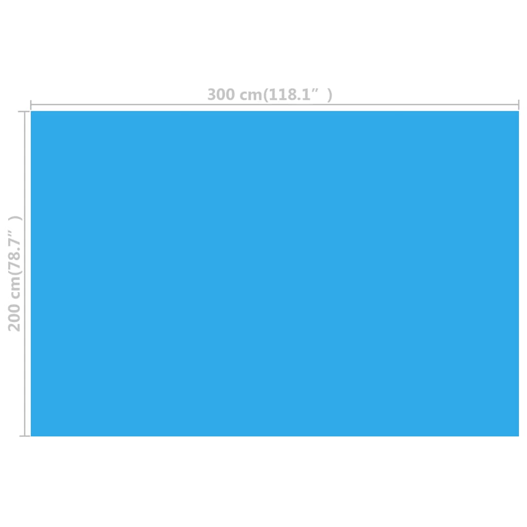 Rechteckige Pool-Abdeckung PE Blau 300 x 200 cm - Premium Poolabdeckungen & -unterlagen - Just €29.88! Shop now at homesales4u