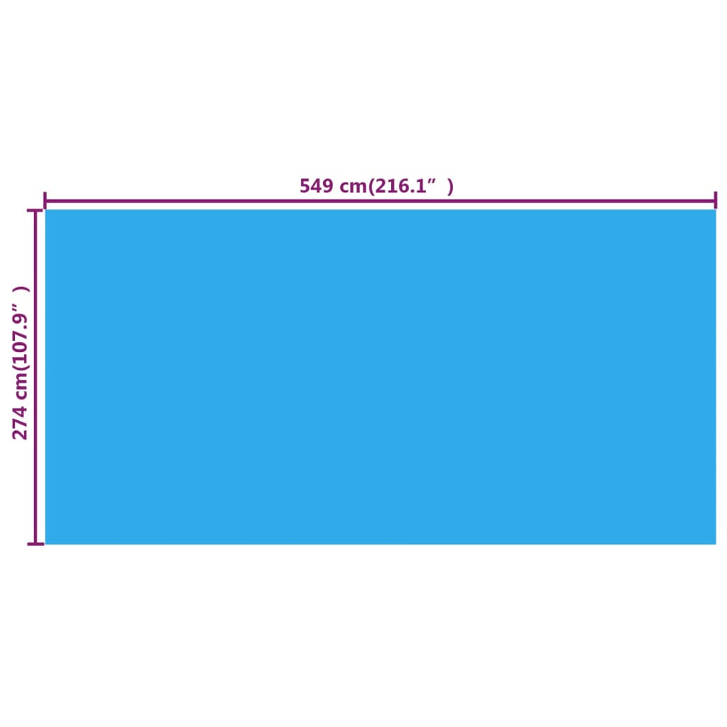 Rechteckige Pool-Abdeckung PE Blau 549 x 274 cm - Premium Poolabdeckungen & -unterlagen - Just €55.23! Shop now at homesales4u