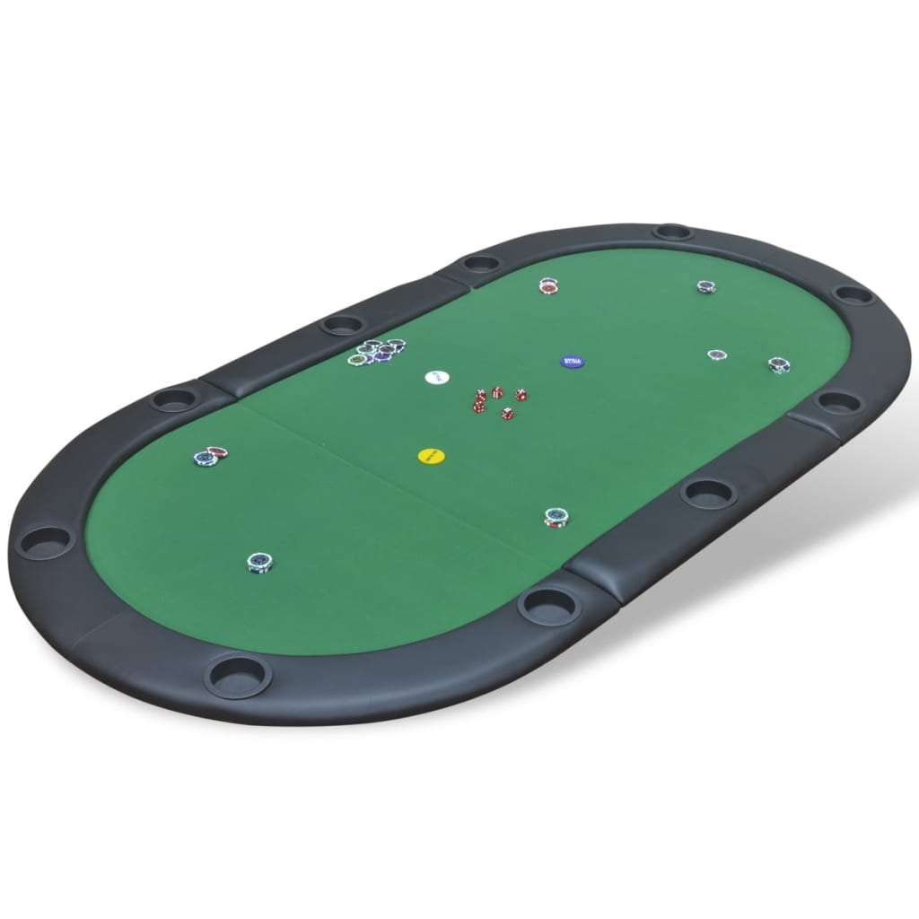 Faltbare Poker-Tischauflage für 10 Spieler Grün - Premium Poker- & Spieltische - Just €173.62! Shop now at homesales4u