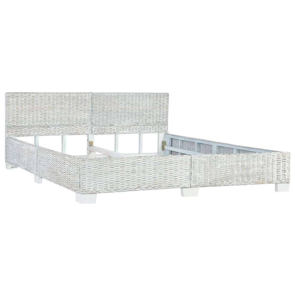 Bett Grau Natur Rattan 180x200 cm - Premium Betten & Bettgestelle - Just €433.05! Shop now at homesales4u