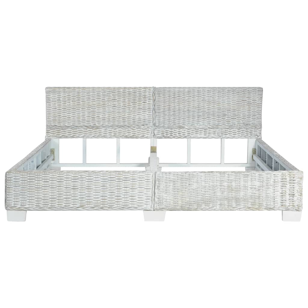 Bett Grau Natur Rattan 180x200 cm - Premium Betten & Bettgestelle - Just €433.05! Shop now at homesales4u