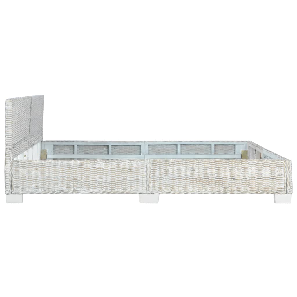 Bett Grau Natur Rattan 180x200 cm - Premium Betten & Bettgestelle - Just €433.05! Shop now at homesales4u