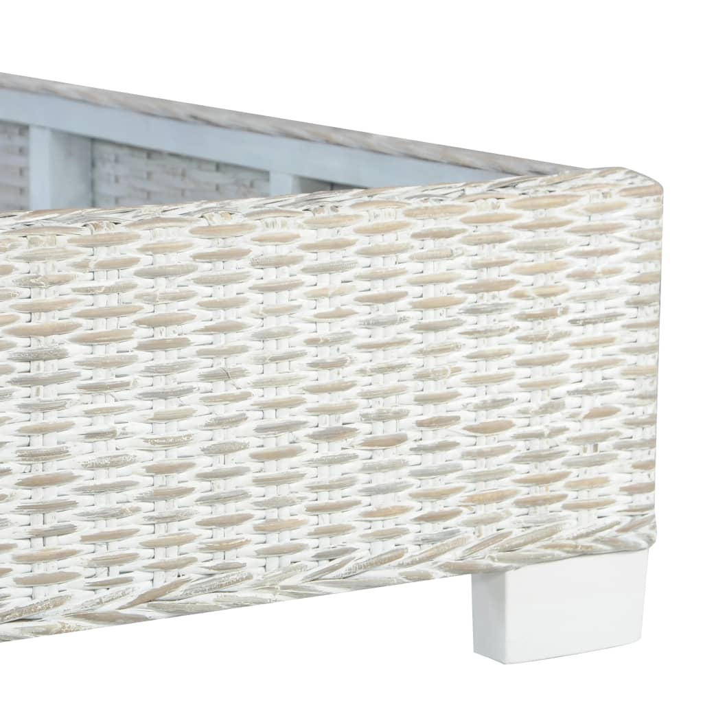 Bett Grau Natur Rattan 180x200 cm - Premium Betten & Bettgestelle - Just €433.05! Shop now at homesales4u