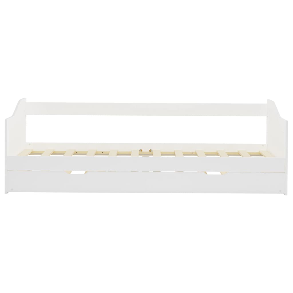 Ausziehsofa Bettgestell Weiß Kiefernholz 90×200 cm - Premium Betten & Bettgestelle - Just €288.40! Shop now at homesales4u