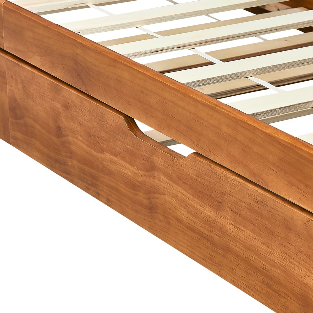 Ausziehsofa Bettgestell Honigbraun Kiefernholz 90×200 cm - Premium Betten & Bettgestelle - Just €304.54! Shop now at homesales4u