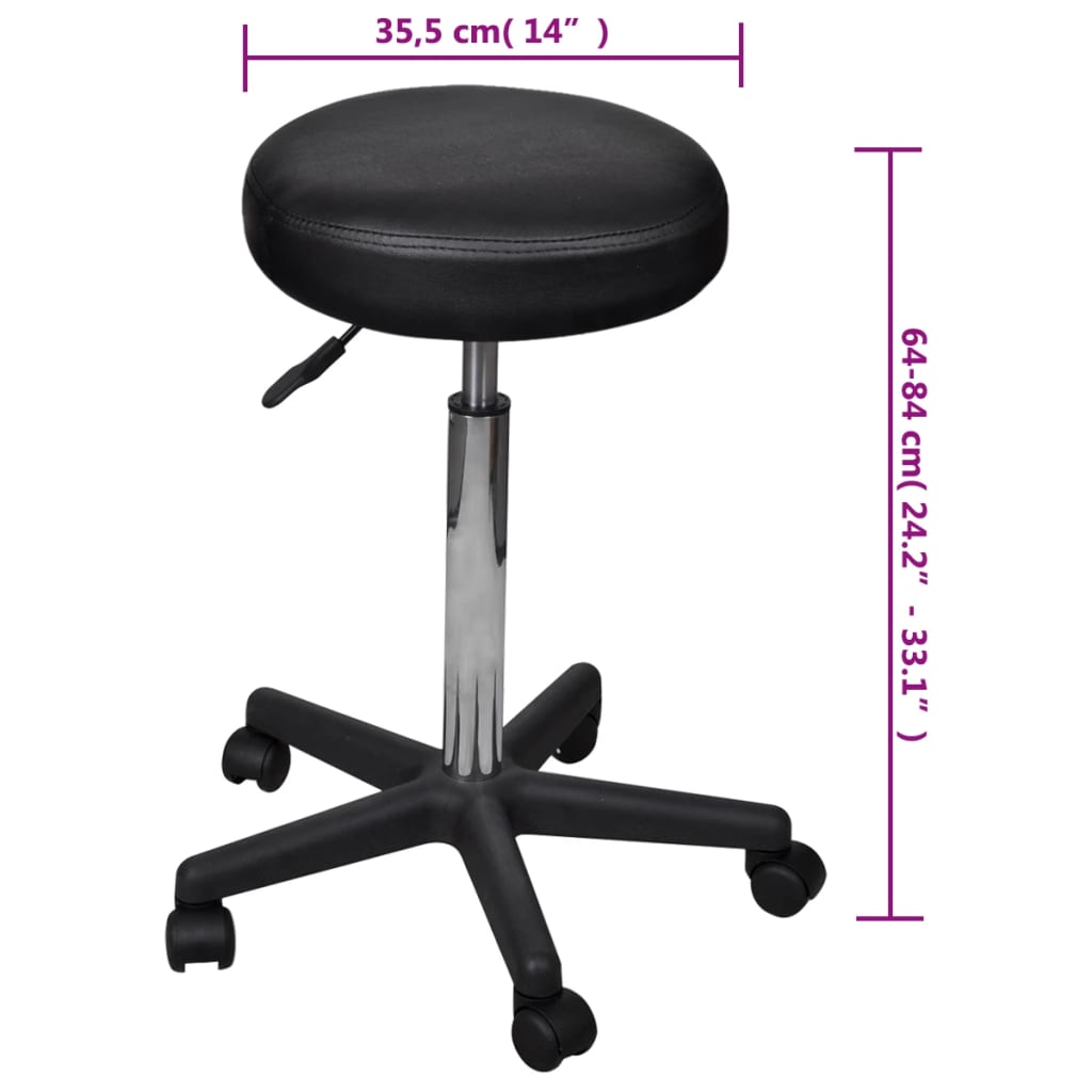 Bürohocker 2 Stk. Schwarz 35,5x84 cm Kunstleder - Premium Bürostühle - Just €138.49! Shop now at homesales4u