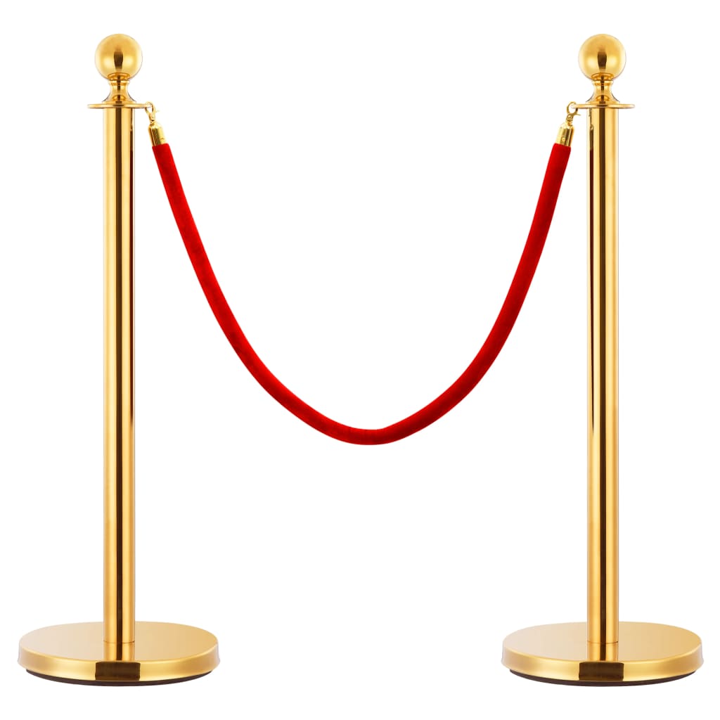 VIP Abgrenzungsständer 3-tlg. Edelstahl Golden - Premium Sicherheits- & Warnschilder - Just €124.51! Shop now at homesales4u