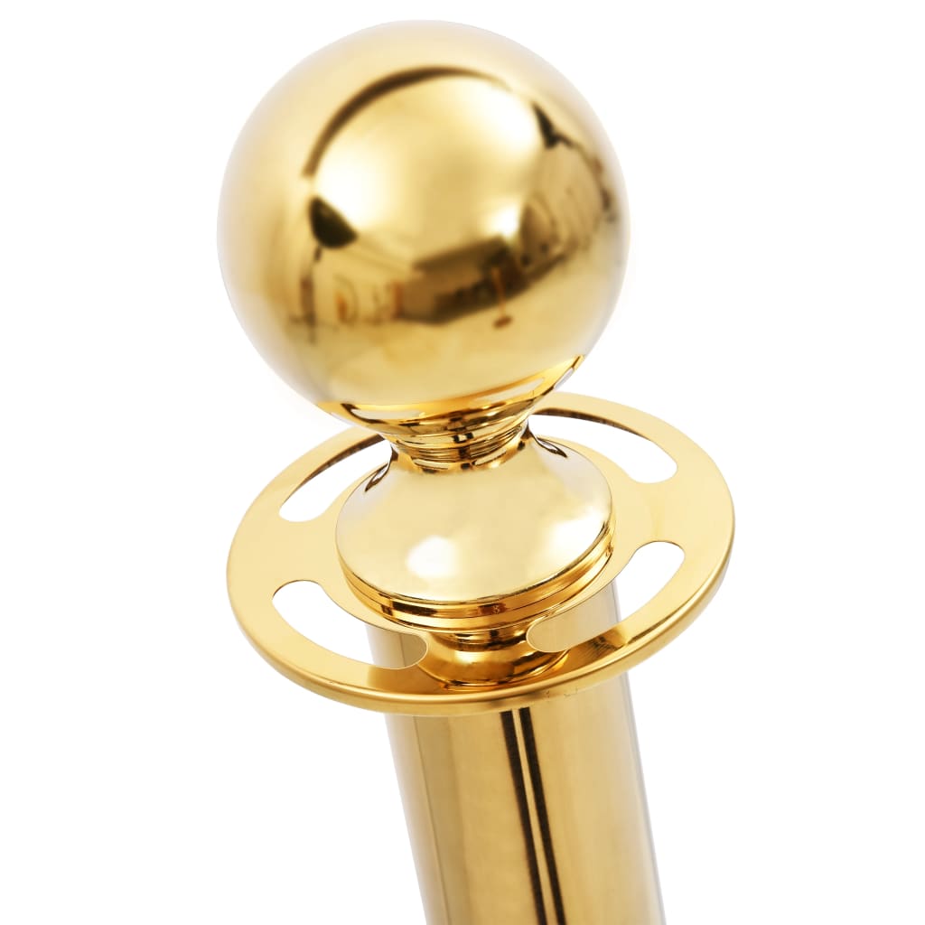 VIP Abgrenzungsständer 3-tlg. Edelstahl Golden - Premium Sicherheits- & Warnschilder - Just €124.51! Shop now at homesales4u