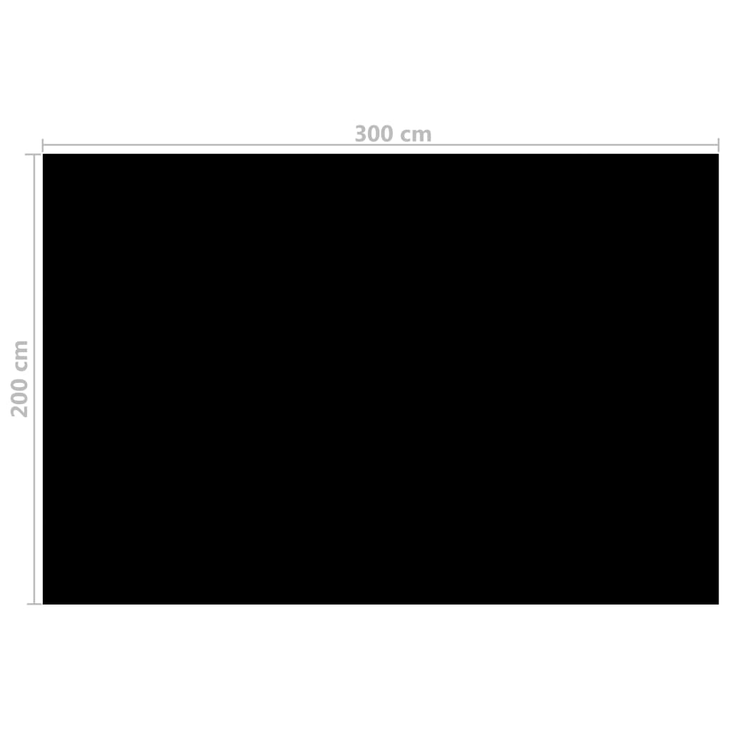 Poolabdeckung Schwarz 300x200 cm PE - Premium Poolabdeckungen & -unterlagen - Just €34.20! Shop now at homesales4u